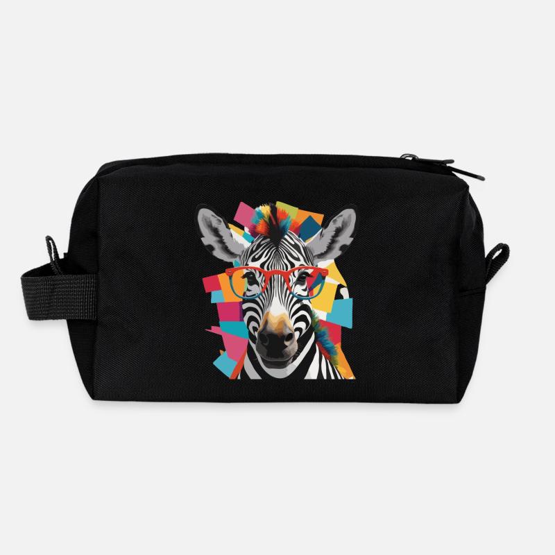 Zebra Coole und robuste bunte Brille Recycelte Kulturtasche