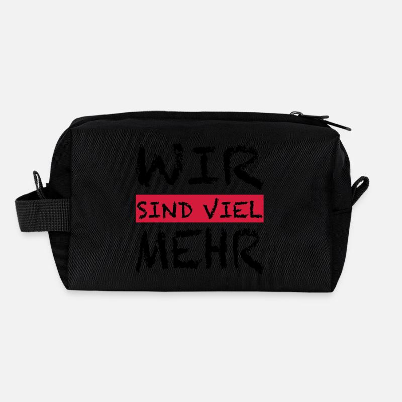WIR SIND VIEL MEHR - Recycelte Kulturtasche - Schwarz