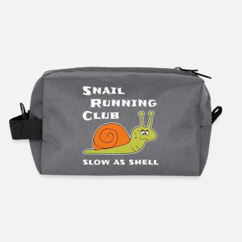 Jogging Running Sport Snail Running Gift Fun Recycled Toiletry Zip Bag