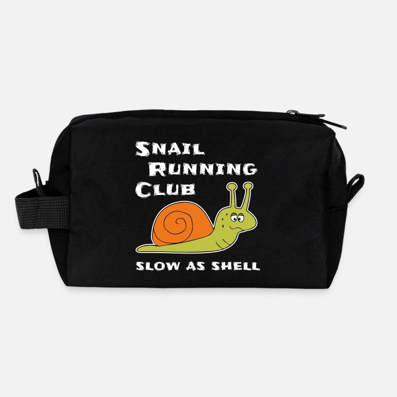Jogging Running Sport Escargot Running Gift Fun Trousse de toilette en tissu recyclé