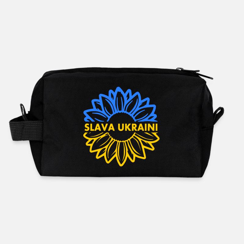 Slava ukraini Trousse de toilette en tissu recyclé