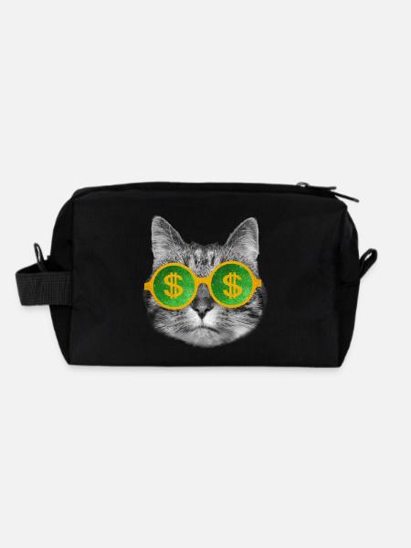 Komisch - Recycelte Kulturtasche - Schwarz - Hinten
