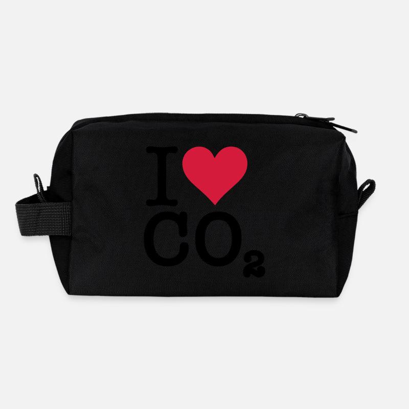 Je aime CO2 Trousse de toilette en tissu recyclé