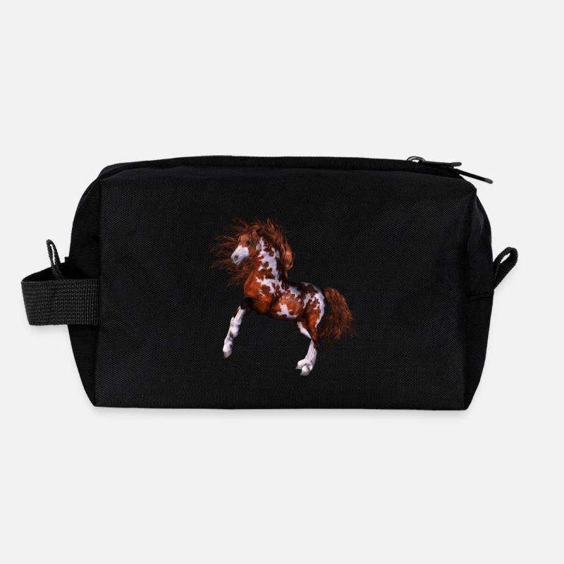 Native Horse - Recycelte Kulturtasche - Schwarz
