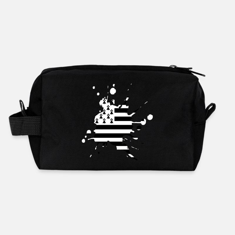Tache drapeau Bretagne 2 - Trousse de toilette en tissu recyclé - noir