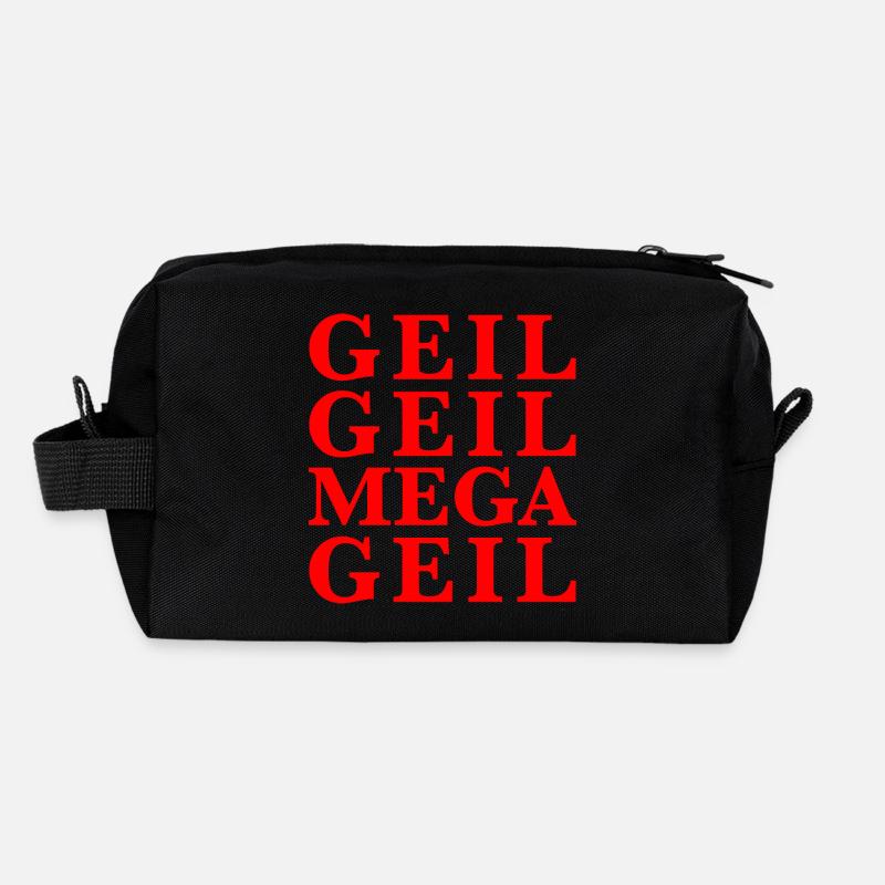 Horny Horny Mega Horny Red Statement Recycled Toiletry Zip Bag