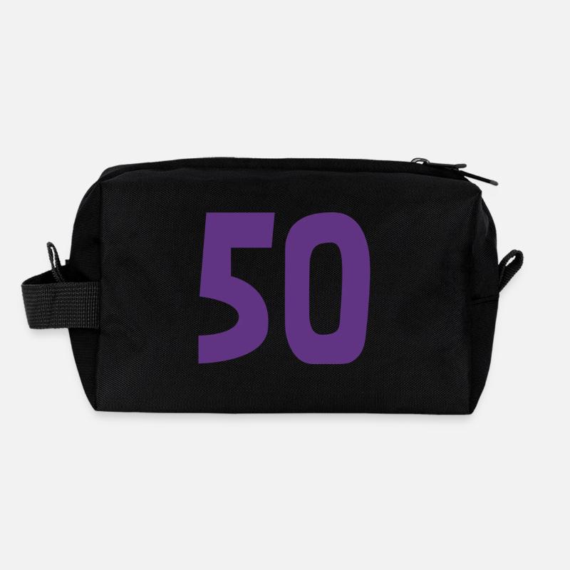 50. 50 ANS. 50e ANNIVERSAIRE. ANNIVERSAIRE 50 ANS. Trousse de toilette en tissu recyclé