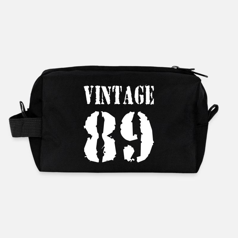 Vintage 1989 - Millésime 89 - Party Vector Trousse de toilette en tissu recyclé