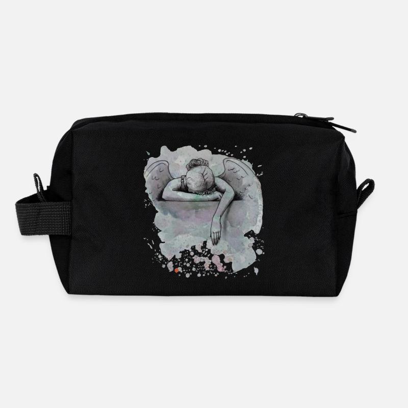 Trauernder Engel/Sorrow - Recycelte Kulturtasche - Schwarz