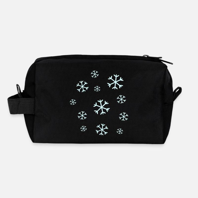 flocon de neige flocons de neige Noël Trousse de toilette en tissu recyclé