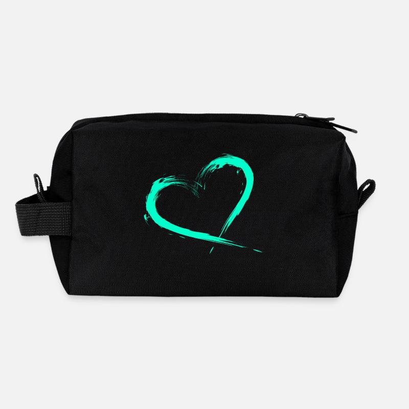 Herz Design Türkis Vektor neu Recycelte Kulturtasche