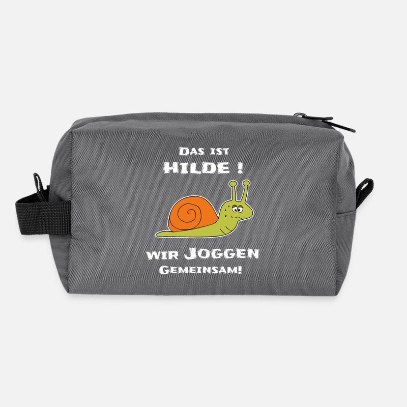 Jogging Sport Escargot drôle Hilde Trousse de toilette en tissu recyclé