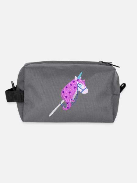 Hobby Horsing - Recycelte Kulturtasche - Anthrazit - Hinten