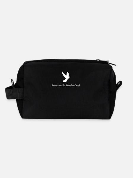 kleine weiße Friedenstaube - Recycelte Kulturtasche - Schwarz