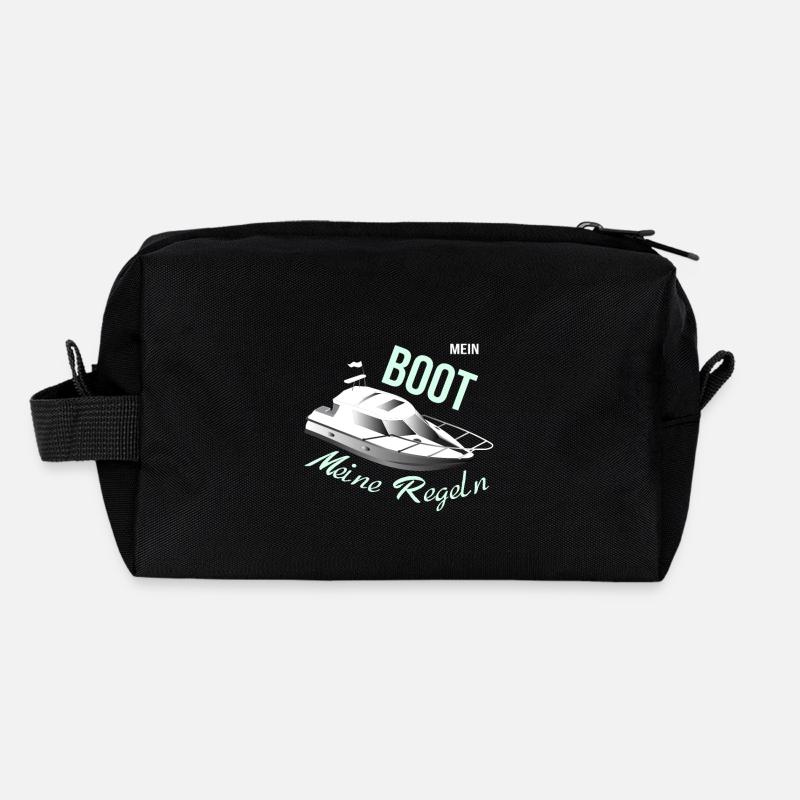 Drôle mon bateau Mes règles propriétaire de bateau Trousse de toilette en tissu recyclé