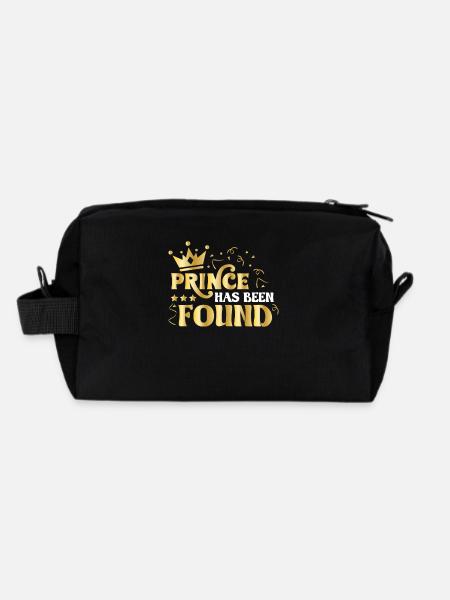 JGA Junggesellinnen Abschied Prinzen gefunden - Recycelte Kulturtasche - Schwarz - Hinten