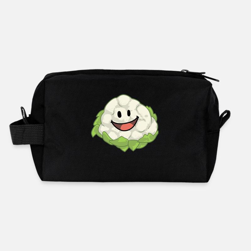 Cauliflower Cabbage Vegetables Vegan Healthy Recycled Toiletry Zip Bag
