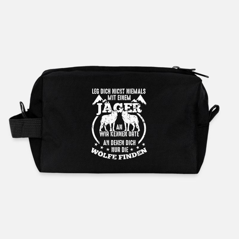 Jäger T-Shirt Leg dich niemals mit einem Jäger an Recycelte Kulturtasche