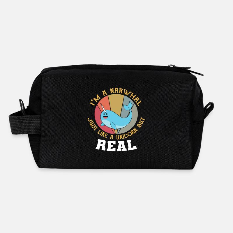 Narwal T-Shirt ich bin ein Narwal wie ein Einhorn Recycelte Kulturtasche