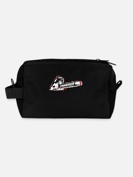 Zimmerer Shirt pour charpentier Tronçonneuse Tronçonneuse - Trousse de toilette en tissu recyclé - noir - Dos