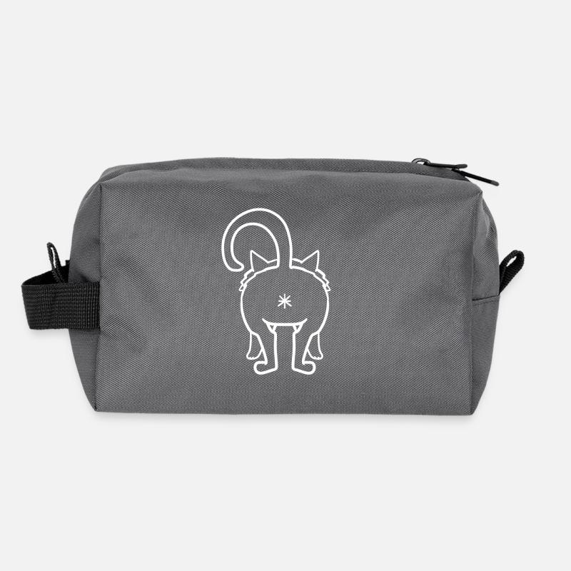 Cat from behind Recycled Toiletry Zip Bag