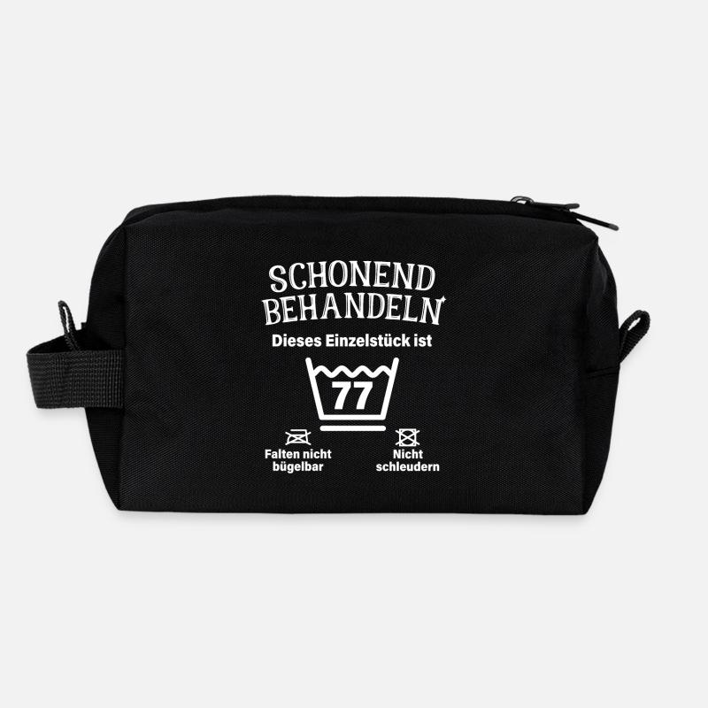 Schonend Behandeln 77. Geburtstag Einzelstück 77 Recycelte Kulturtasche