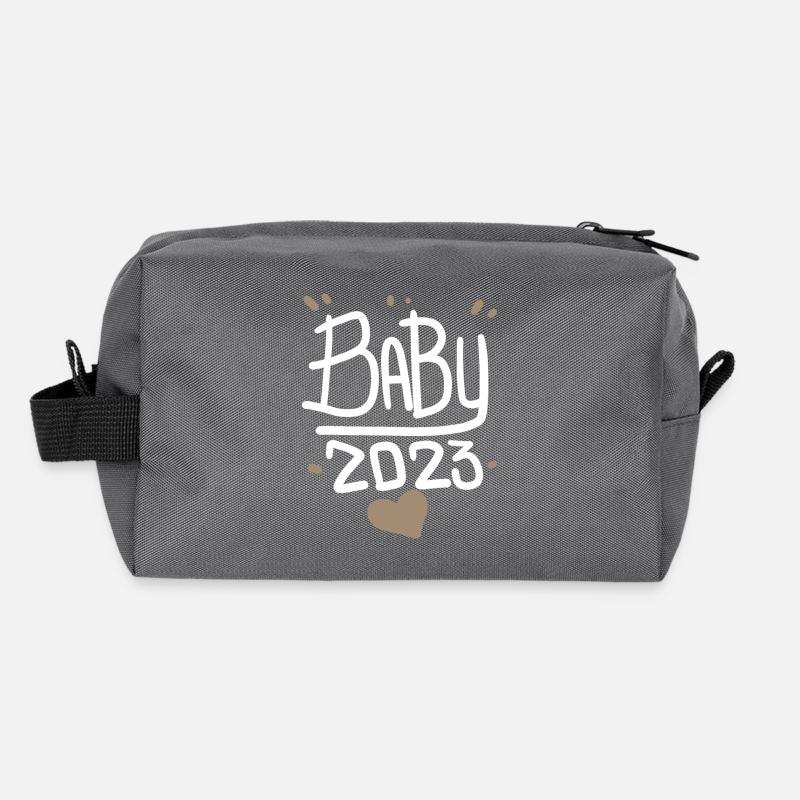 Grossesse Bébé enceinte 2023 Trousse de toilette en tissu recyclé