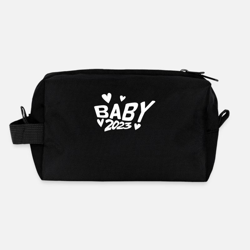 Grossesse Bébé enceinte 2023 Trousse de toilette en tissu recyclé