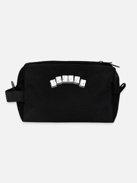 Read book books - Recycled Toiletry Zip Bag - black - Back