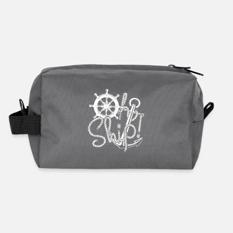 Ship Sailing Sailboat Powerboat Recycled Toiletry Zip Bag