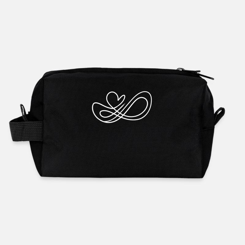 Infinite Heart Love Recycled Toiletry Zip Bag