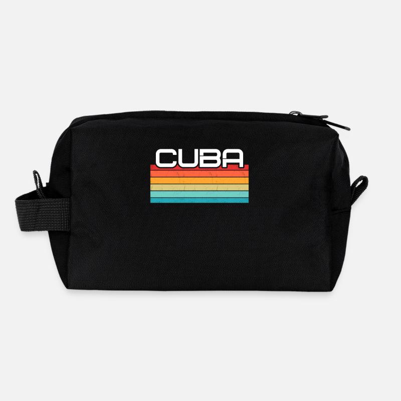 Vintage Voyage de vacances Caraïbes Cuba Trousse de toilette en tissu recyclé