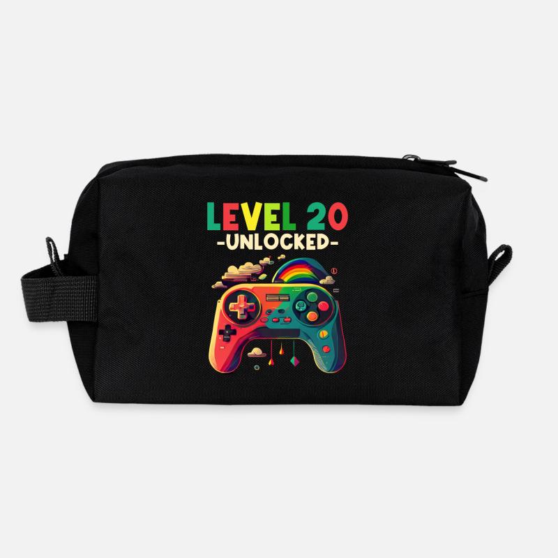 Level 20 Years Gaming 20s 20 Birthday Recycled Toiletry Zip Bag