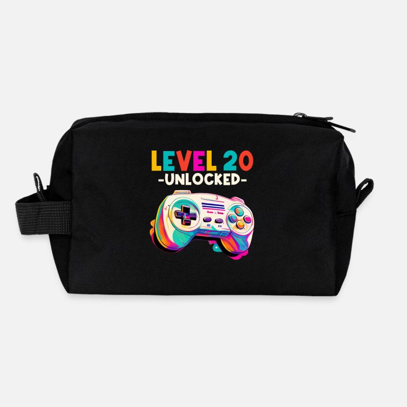 Level 20 Years Gaming 20s 20 Birthday Recycled Toiletry Zip Bag