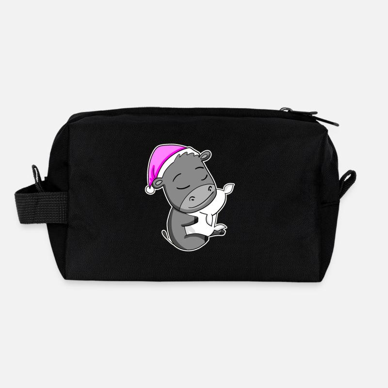 Esel - Recycelte Kulturtasche - Schwarz