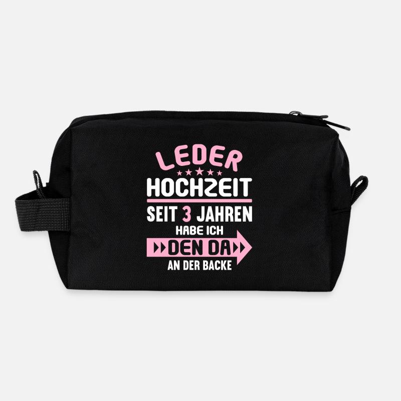 3 verheiratet Leder Hochzeit 3.Hochzeitstag Recycelte Kulturtasche