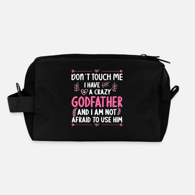 J’ai un parrain fou Trousse de toilette en tissu recyclé