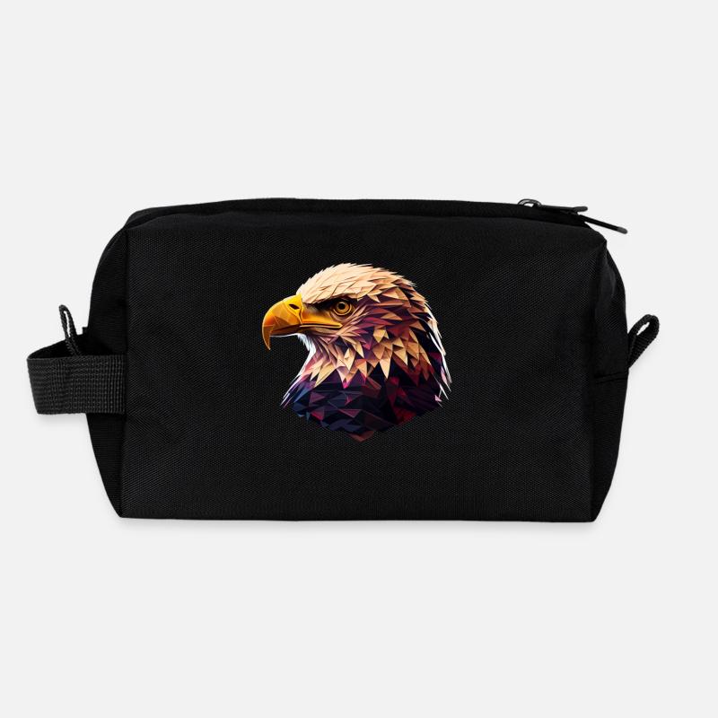 Cooles Polygon Design Mit Einem Weißkopfseeadler Recycelte Kulturtasche