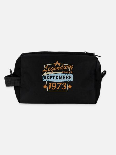 Legendary since September 1973 - Recycled Toiletry Zip Bag - black - Back