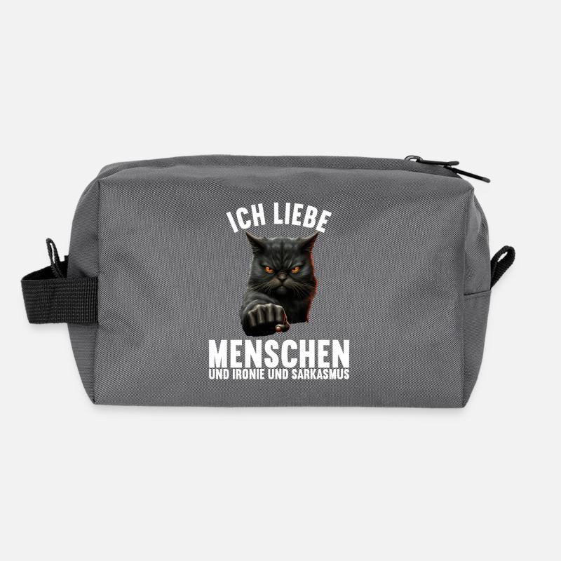 Ich liebe Menschen und Ironie und Sarkasmus Recycelte Kulturtasche