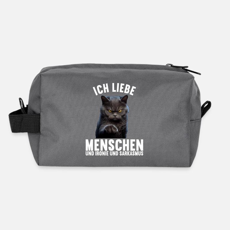 Ich liebe Menschen und Ironie und Sarkasmus Recycelte Kulturtasche