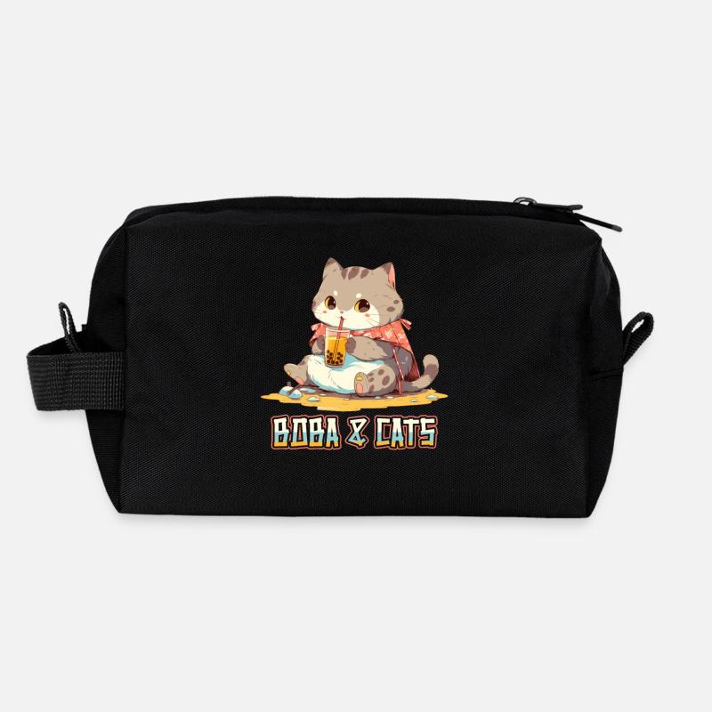 Boba and Cats Katze die Bubble Tee Mädchen Anime Recycelte Kulturtasche