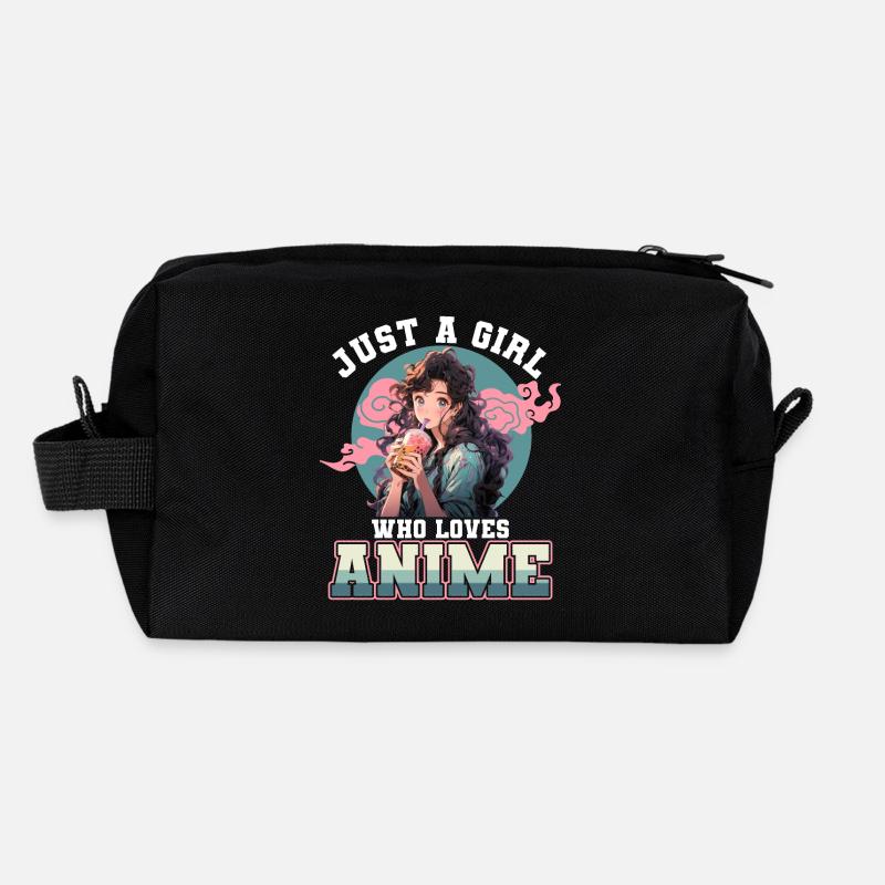 Juste une fille qui aime l’anime Trousse de toilette en tissu recyclé
