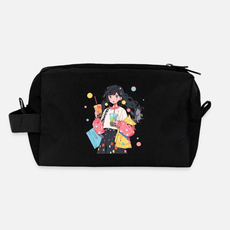 Anime and Boba Bubble Tea Recycelte Kulturtasche