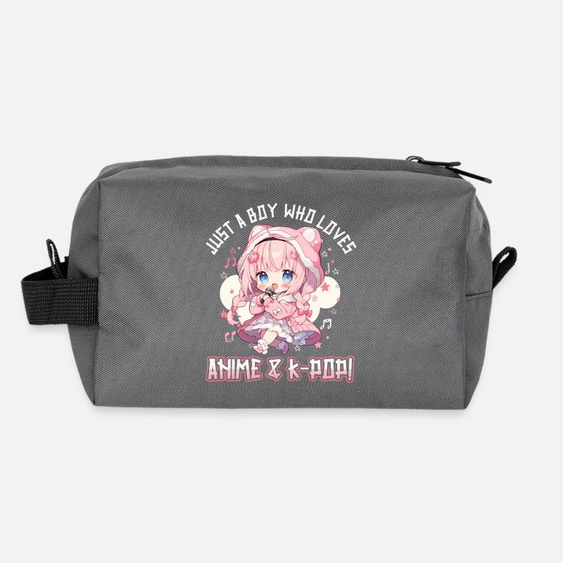 Juste un garçon qui aime l’anime et la K-Pop Trousse de toilette en tissu recyclé