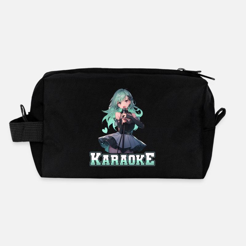 Filles Manga Anime Karaoké Trousse de toilette en tissu recyclé