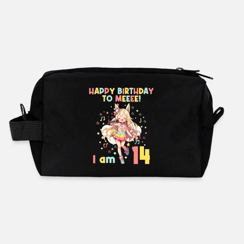 Anime Mandga K-Pop KPop Mädchen 14. Geburtstag - Recycelte Kulturtasche - Schwarz