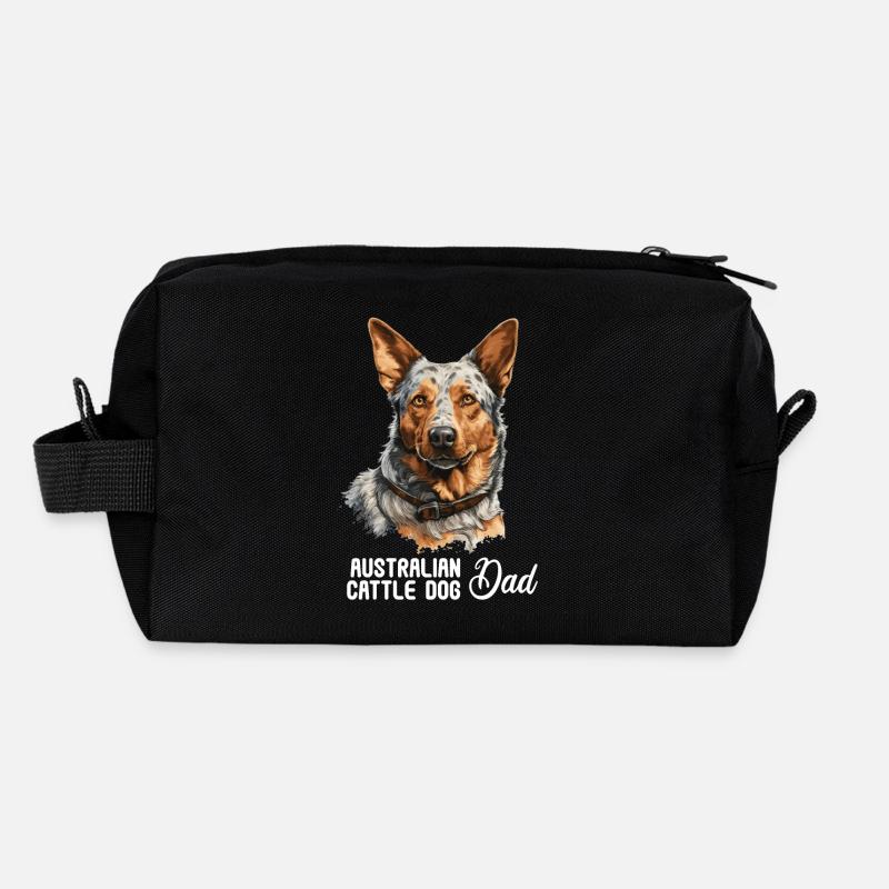 Hund Bouvier australien Trousse de toilette en tissu recyclé