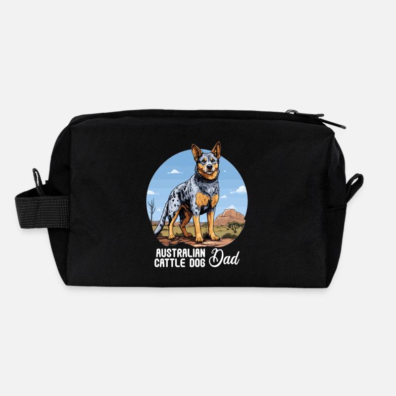 Hund Bouvier australien Trousse de toilette en tissu recyclé