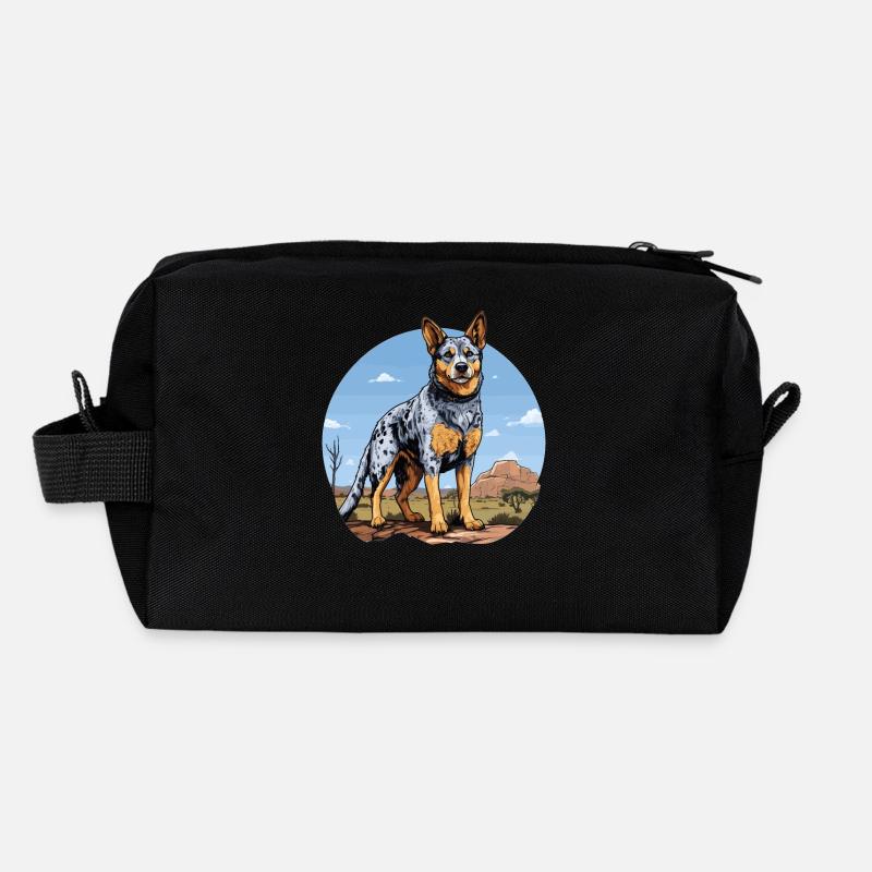 Hund Australian Cattle Dog - Recycelte Kulturtasche - Schwarz